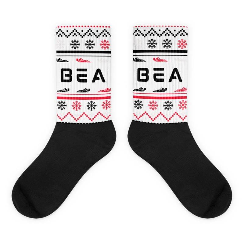 Formel 1 Oliver Bearman Fuß Sublimierte Weihnachten Winter Crew Socken von R1acin
