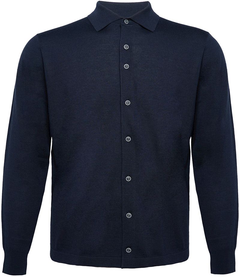R2 Amsterdam Knitted Pull Hemd Merino Navy - Größe XXL von R2 Amsterdam
