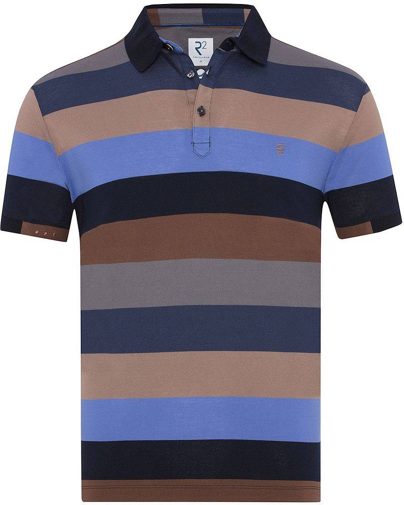 R2 Amsterdam Polo Piqué Streifen Multicolour - Größe XL von R2 Amsterdam