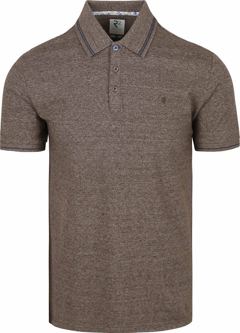 R2 Amsterdam Polo Soft Solid Brown - Größe 3XL von R2 Amsterdam