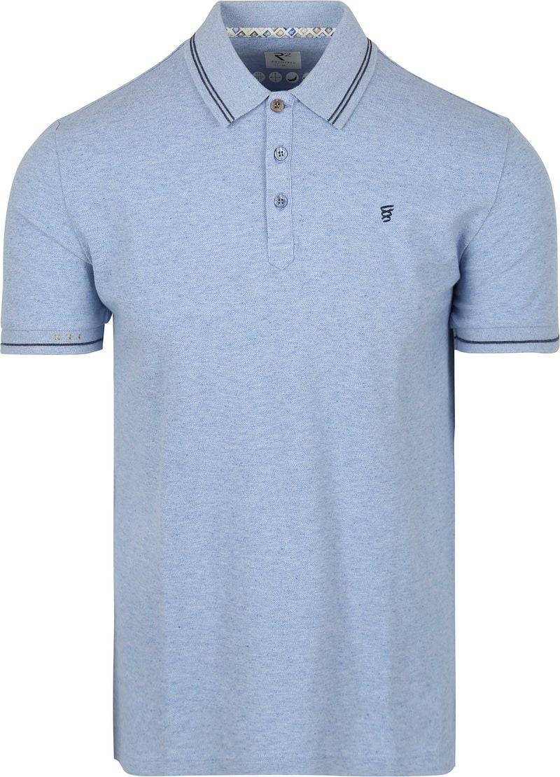 R2 Amsterdam Polo Soft Solid Light Blue - Größe M von R2 Amsterdam