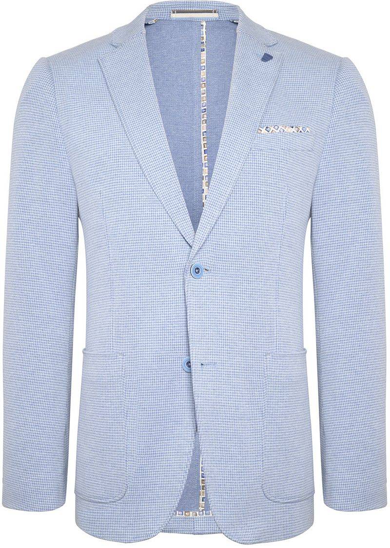 R2 Halflined Blazer Druck Hellblau - Größe 56 von R2 Amsterdam