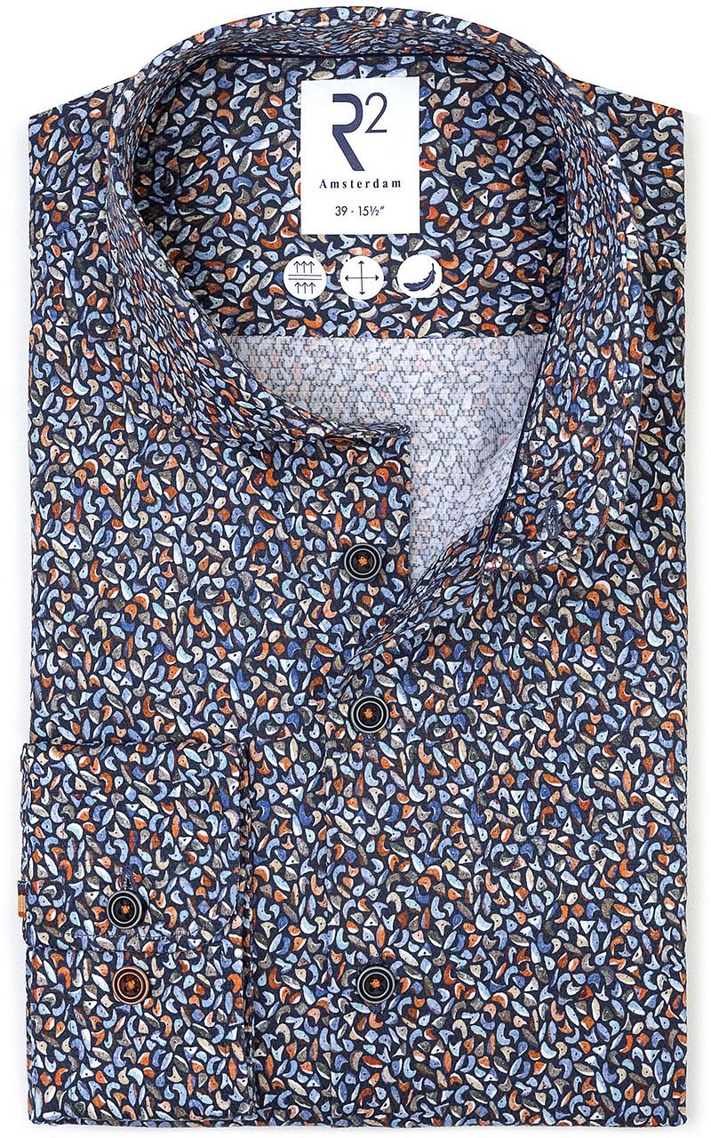 R2 Hemd Dobby Climbing Wall Multicolour - Größe 41 von R2 Amsterdam