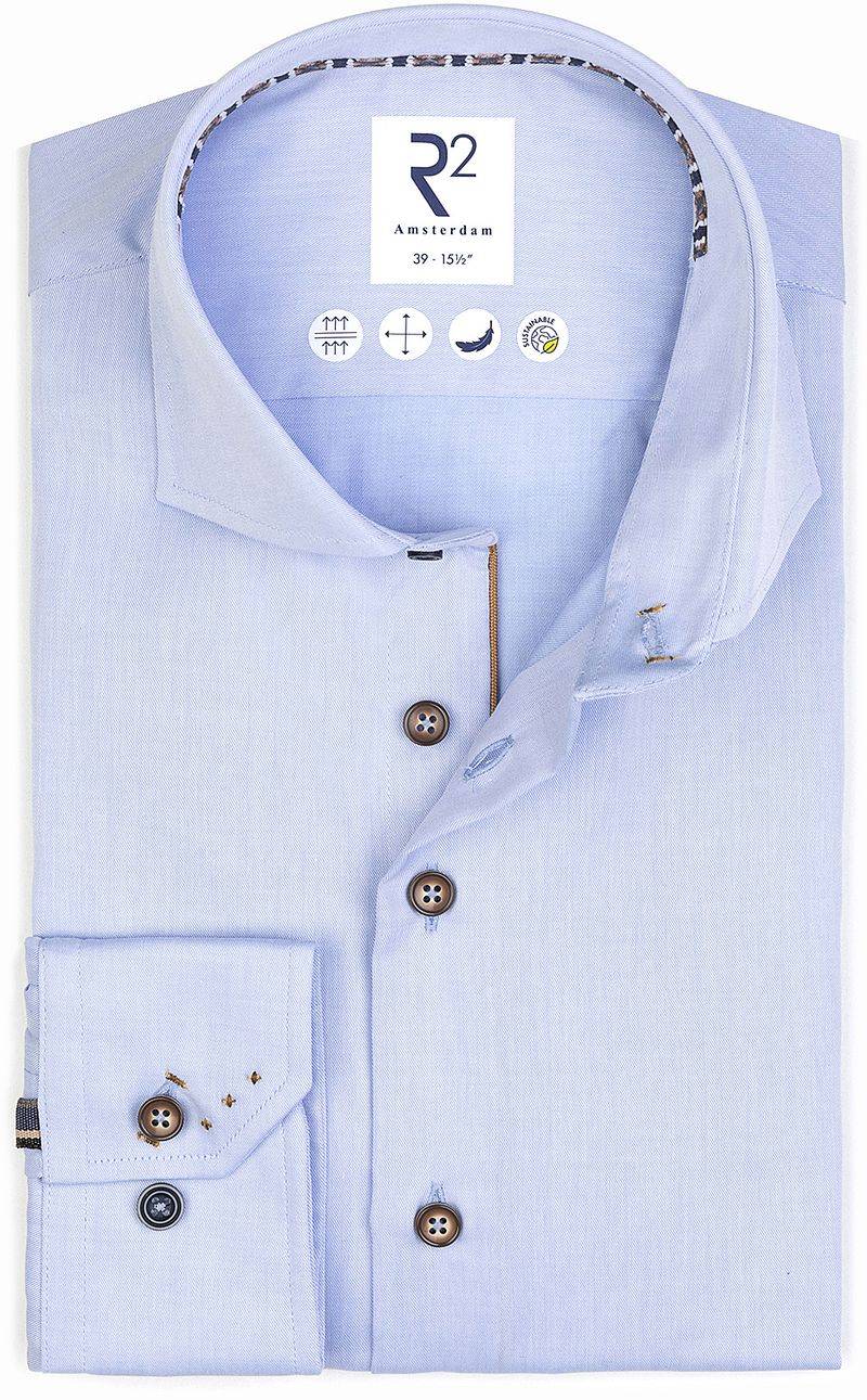 R2 Hemd Fine Twill Hellblau - Größe 45 von R2 Amsterdam