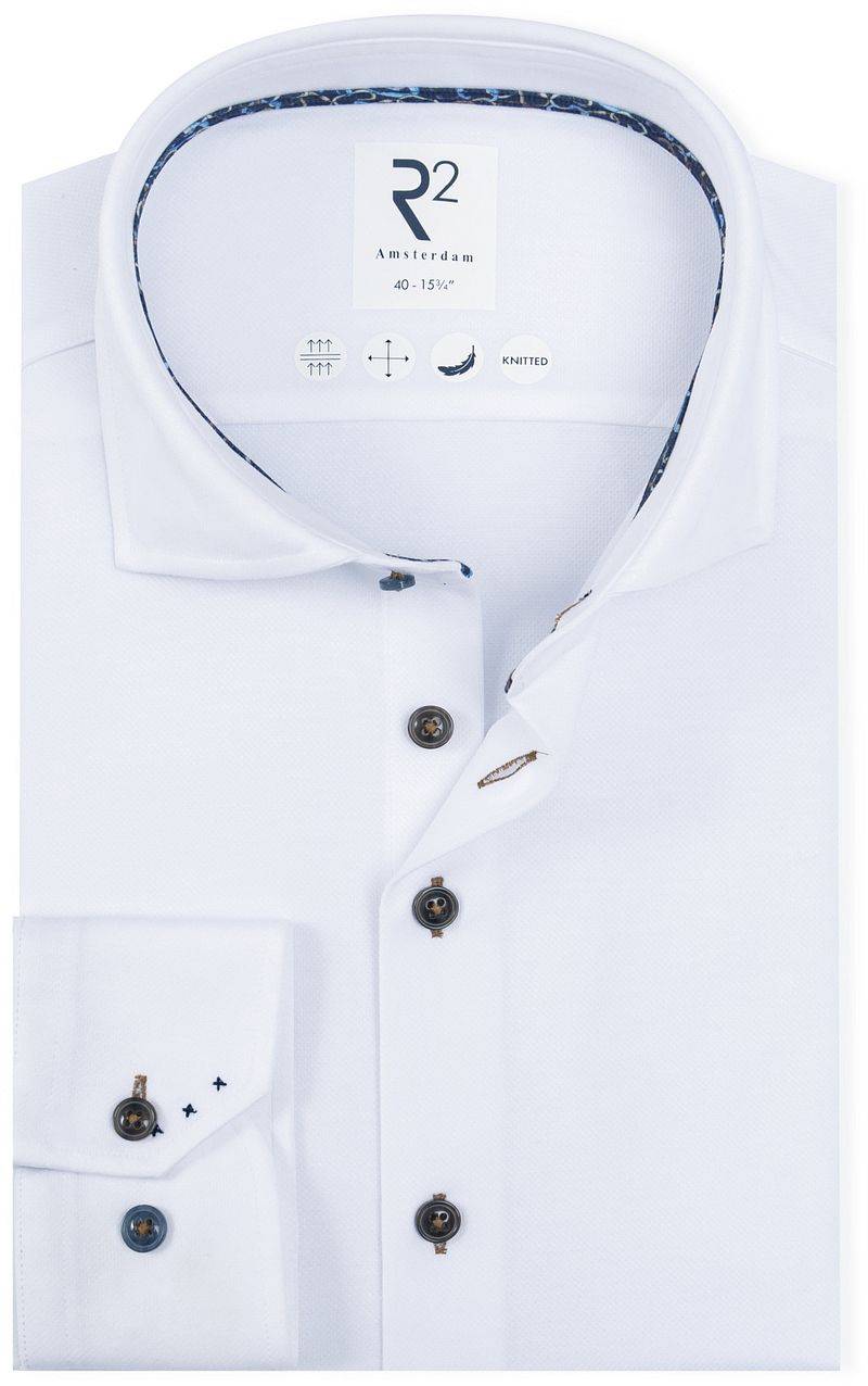 R2 Hemd Fine Twill Weiß  - Größe 40 von R2 Amsterdam