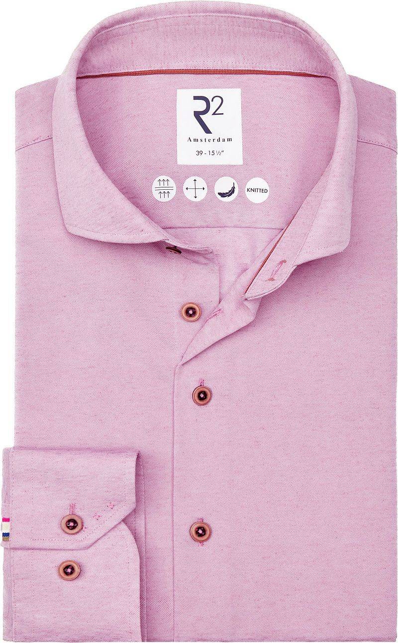 R2 Hemd Leinen Blend Rosa - Größe 44 von R2 Amsterdam