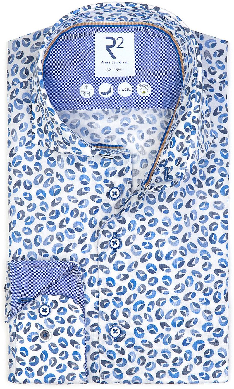 R2 Hemd Lenkrad Blau - Größe 38 von R2 Amsterdam