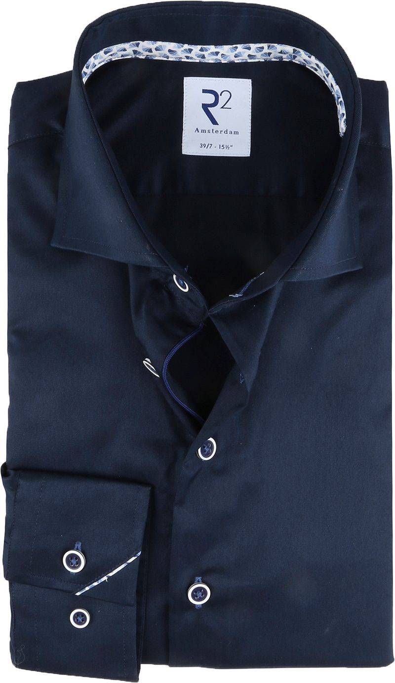 R2 Hemd Extra Long Sleeves Navy  - Größe 38 von R2 Amsterdam