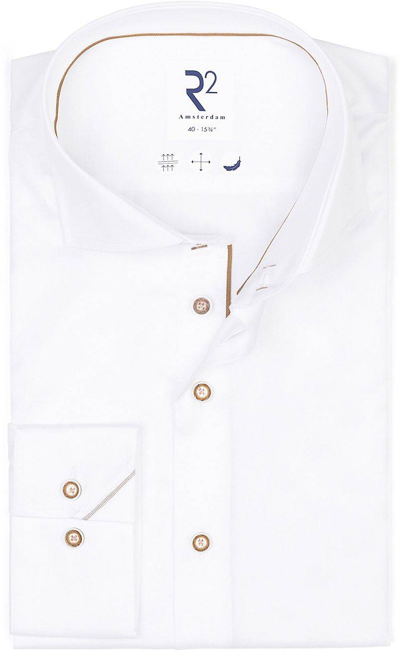 R2 Hemd Twill Weiß - Größe 45 von R2 Amsterdam