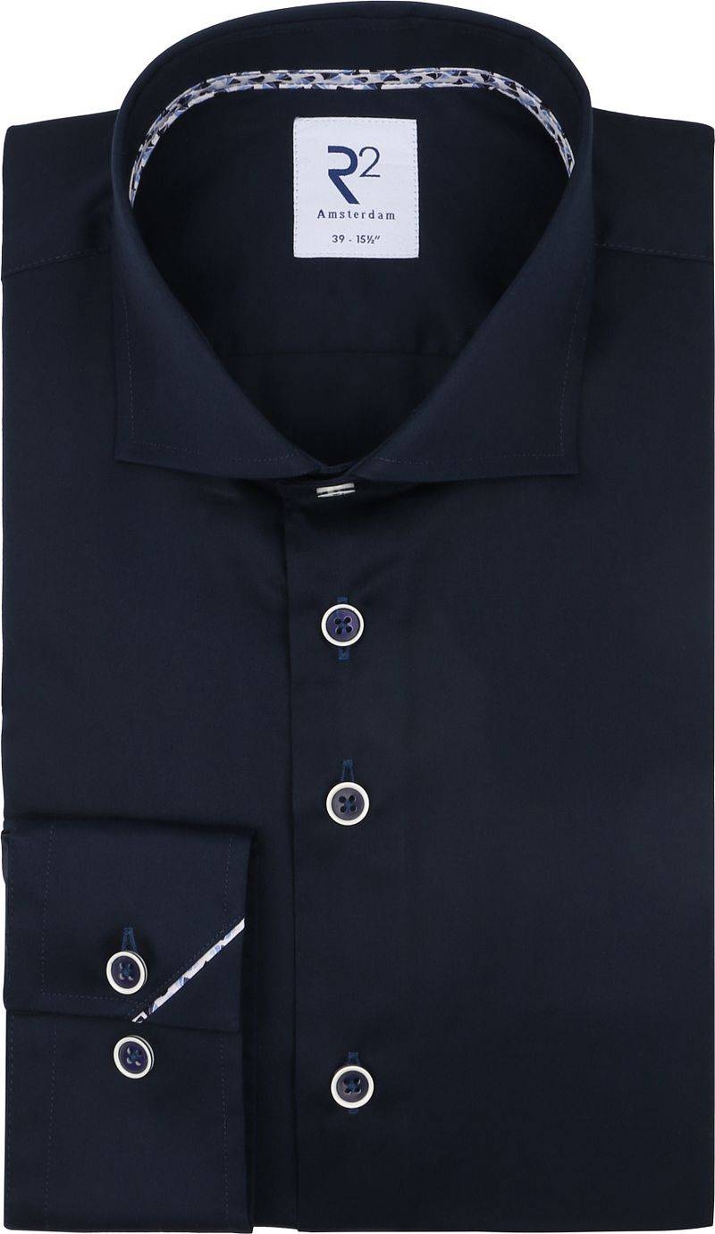R2 Hemd Twill Navy - Größe 43 von R2 Amsterdam
