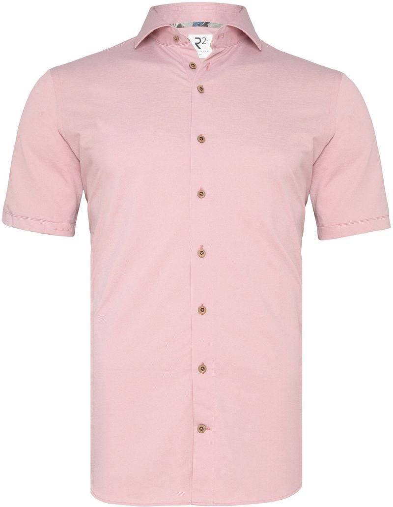 R2 Japanese Knitted Short Sleeve Hemd Rosa - Größe XXL von R2 Amsterdam