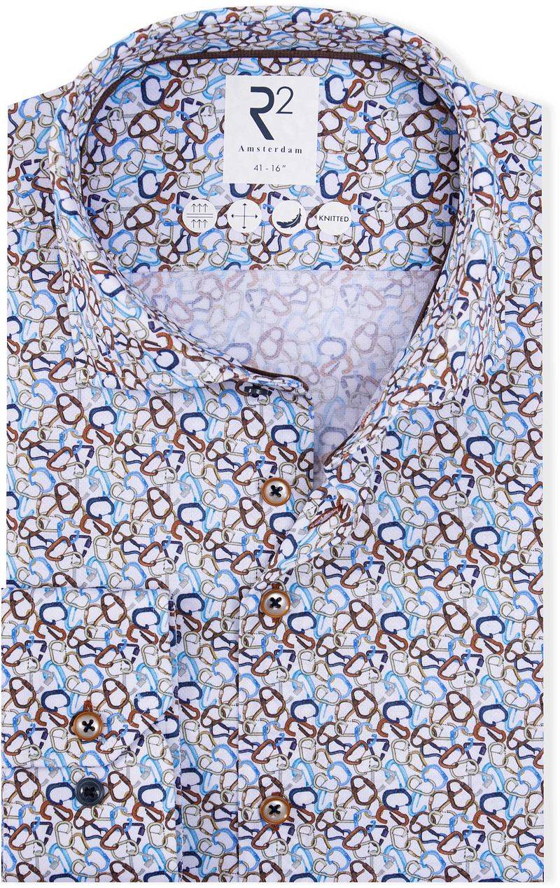 R2 Knitted Hemd Carabiner Multicolour - Größe 41 von R2 Amsterdam