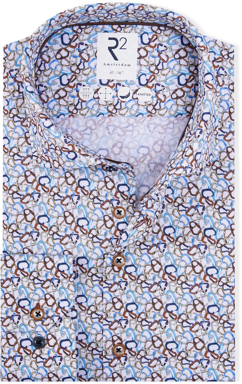 R2 Knitted Hemd Carabiner Multicolour - Größe 44 von R2 Amsterdam