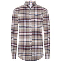 R2 Flanellhemd mit Karomuster und Button-Down-Kragen in L von R2