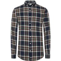 R2 Flanellhemd mit Karomuster und Button-Down-Kragen in L von R2
