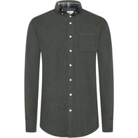 R2 Softes Flanellhemd mit Button-Down-Kragen und Brusttasche in XL von R2