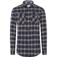 R2 Softes Flanellhemd mit Karomuster und zwei Brusttaschen in M von R2