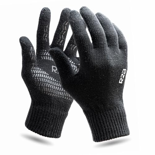 R2B Winter Handschuhe Touchscreen - Größe XS, Fahrradhandschuhe damen und herren, Handschuhe winter mit Anti-Rutsch-Schicht, outdoor Handschuhe mit warmes und weiches Futter, warme Handschuhe von R2B
