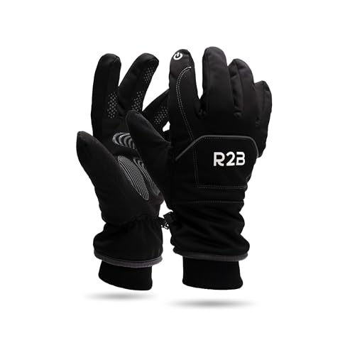 R2B Winterhandschuhe wasserdicht - Größe XL, Handschuhe touchscreen, warme Handschuhe mit Thinsulate, Handschuhe winter mit Anti-Rutsch-Schicht, thermo Handschuhe herren und damen, outdoor Handschuhe von R2B