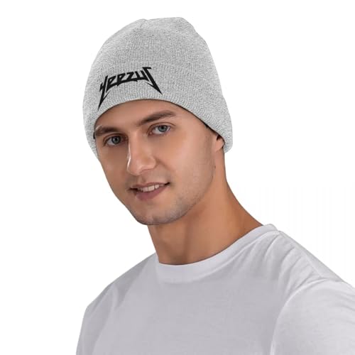 Herbst und Winter Warme Hüte, Weiß Kanye Beanie Hüte Ye Beliebte Logo Hip Hop Caps Männer Frauen Strickmütze Herbst Gedruckte Thermoelastische Beanie Mütze von RAAXIHL