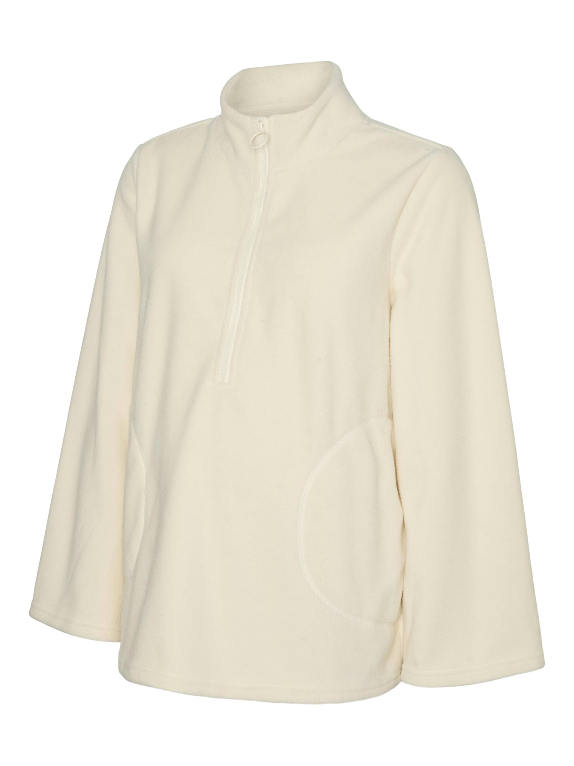 MAMALICIOUS - MLMILLE L/S ZIP FLEECE JACKET birch - Gr. - L von MAMALICIOUS