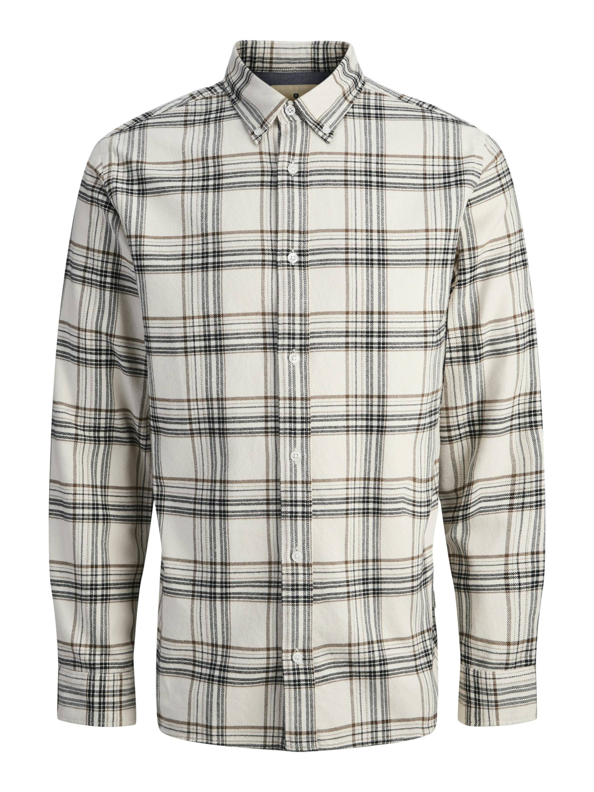 JACK&JONES - JPRBLUBARKLEY FLANNEL X-MAS L/S SHIRT CH moonbeam - Gr. - XL von JACK&JONES