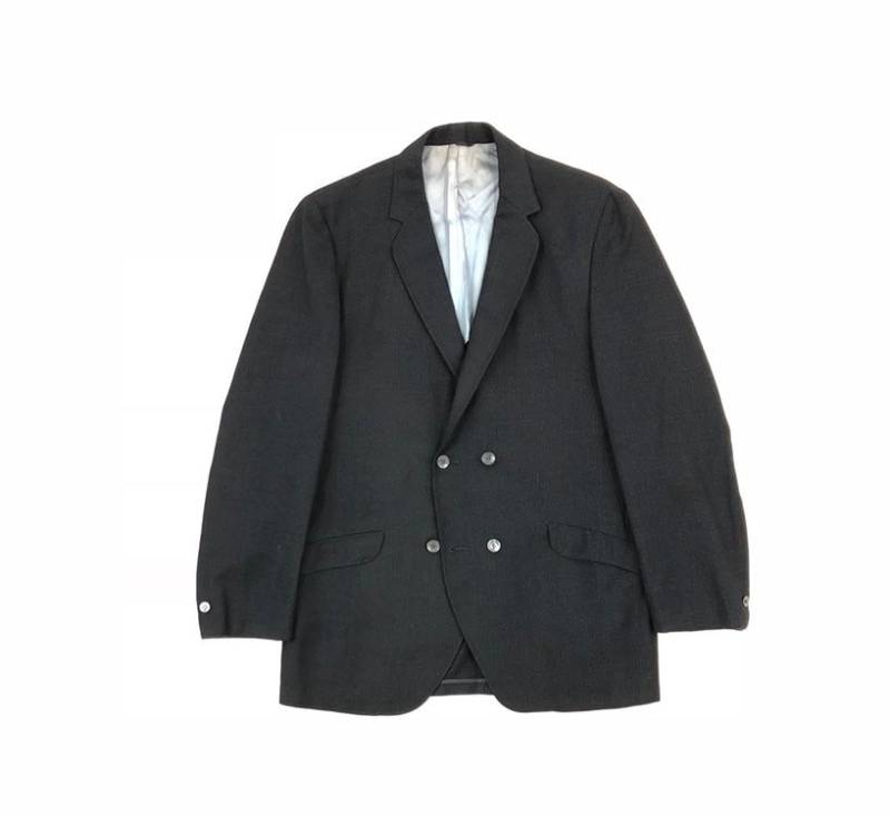 Robert Hall Marine Check Doppel Zweireiher Wolle Blazer. Sz 38R. Usa von RACQUETSOCIETY