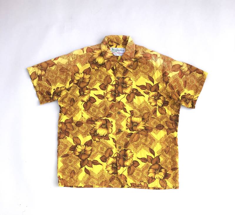Waikiki Tragen Von Herzog Hollywood Flower Print Hawaii-Hemd. Sz L.usa von RACQUETSOCIETY