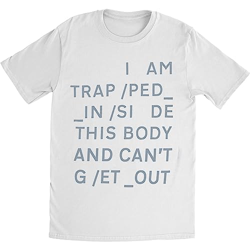 Radiohead T Shirt Trapped Band Logo Nue offiziell Herren Weiß L von Radiohead