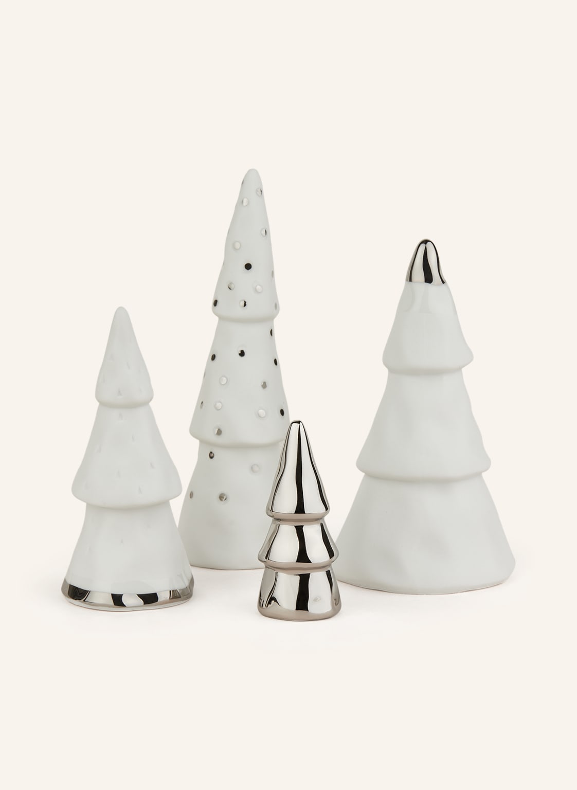 Räder 4er-Set Dekofiguren Weihnachtswald weiss von RÄDER