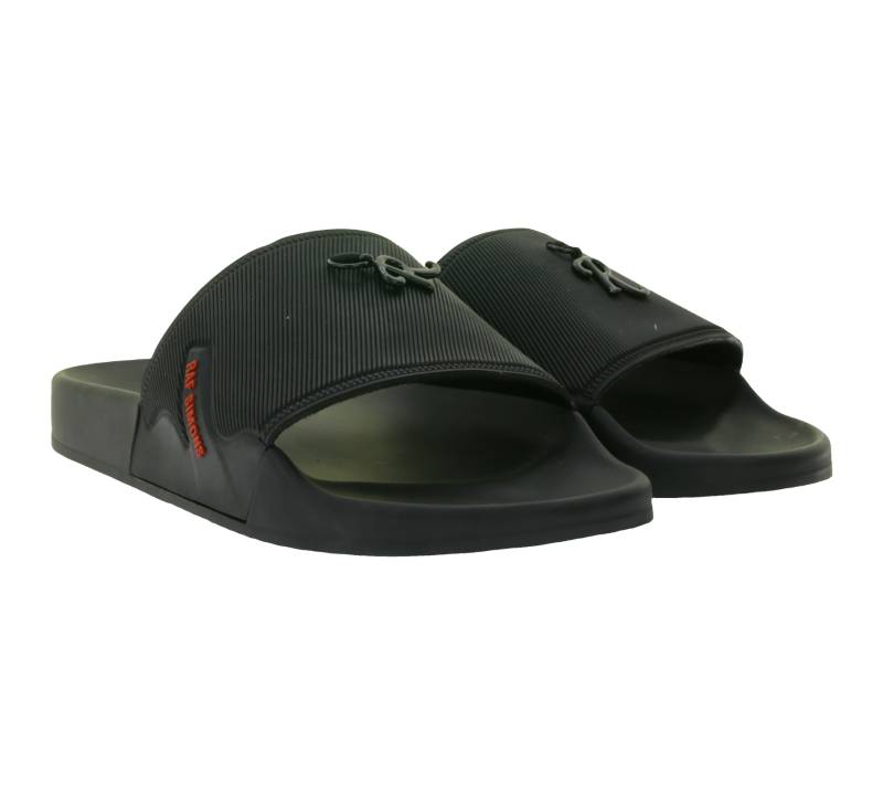 RAF SIMONS Astra Slides Slip-On Latschen mit Logo-Details Sommer-Schuhe Schwarz von RAF SIMONS