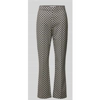 Raffaello Rossi Bootcut Hose mit fixierten Bundfalten Modell 'MACY' in Marine, Größe 48 von RAFFAELLO ROSSI