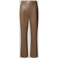 Raffaello Rossi Flared Bootcut Hose in Leder-Optik Modell 'MACY' in Beige, Größe 44 von RAFFAELLO ROSSI