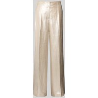 Raffaello Rossi Schimmernde Hose aus Viskose-Leinen-Mix in Silber, Größe 32 von RAFFAELLO ROSSI
