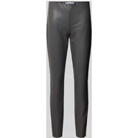 Raffaello Rossi Skinny Fit Hose in Leder-Optik Modell 'RESA' in Anthrazit, Größe 46 von RAFFAELLO ROSSI