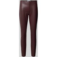 Raffaello Rossi Skinny Fit Hose in Leder-Optik Modell 'RESA' in Bordeaux, Größe 34 von RAFFAELLO ROSSI