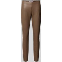 Raffaello Rossi Skinny Fit Hose in Leder-Optik Modell 'RESA' in Hellbraun, Größe 38 von RAFFAELLO ROSSI