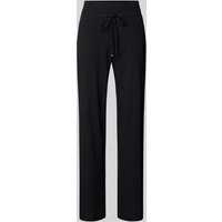 Raffaello Rossi Straight Fit Stoffhose mit Strukturmuster Modell 'CANDICE' in Black, Größe 34 von RAFFAELLO ROSSI