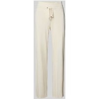Raffaello Rossi Straight Fit Stoffhose mit Strukturmuster Modell 'CANDICE' in Ecru, Größe 36 von RAFFAELLO ROSSI