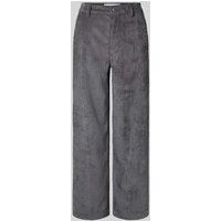 Raffaello Rossi Straight Leg Cordhose mit Gürtelschlaufen Modell 'YUKI' in Mittelgrau, Größe 40 von RAFFAELLO ROSSI
