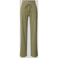 Raffaello Rossi Straight Leg Sweatpants mit elastischem Bund in Oliv, Größe 42 von RAFFAELLO ROSSI