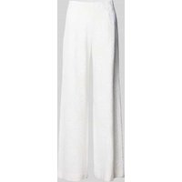 Raffaello Rossi Wide Leg Stoffhose mit Häkelspitze Modell 'ELAINE' in Offwhite, Größe 44 von RAFFAELLO ROSSI