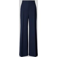 Raffaello Rossi Wide Leg Stoffhose mit Strukturmuster Modell 'AGATHA' in Marine, Größe 42 von RAFFAELLO ROSSI