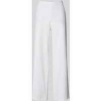 Raffaello Rossi Wide Leg Stoffhose mit Strukturmuster Modell 'PALINA' in Offwhite, Größe 40 von RAFFAELLO ROSSI