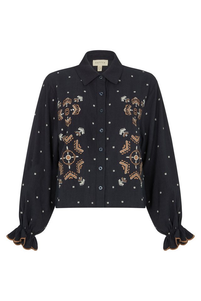 RAFFYA Jerseyhose Penny Wide Leg Embroidered Trouser Damen von RAFFYA