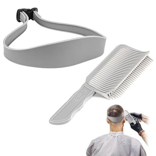 RAFIYU Haarschneidekamm,Barber Fade Kamm für Männer,Gebogener Friseur Kamm Silikon Haarschnittband,Verstellbare Haarschneide Schablone,Hause übergang Haarschneidemaschine von RAFIYU
