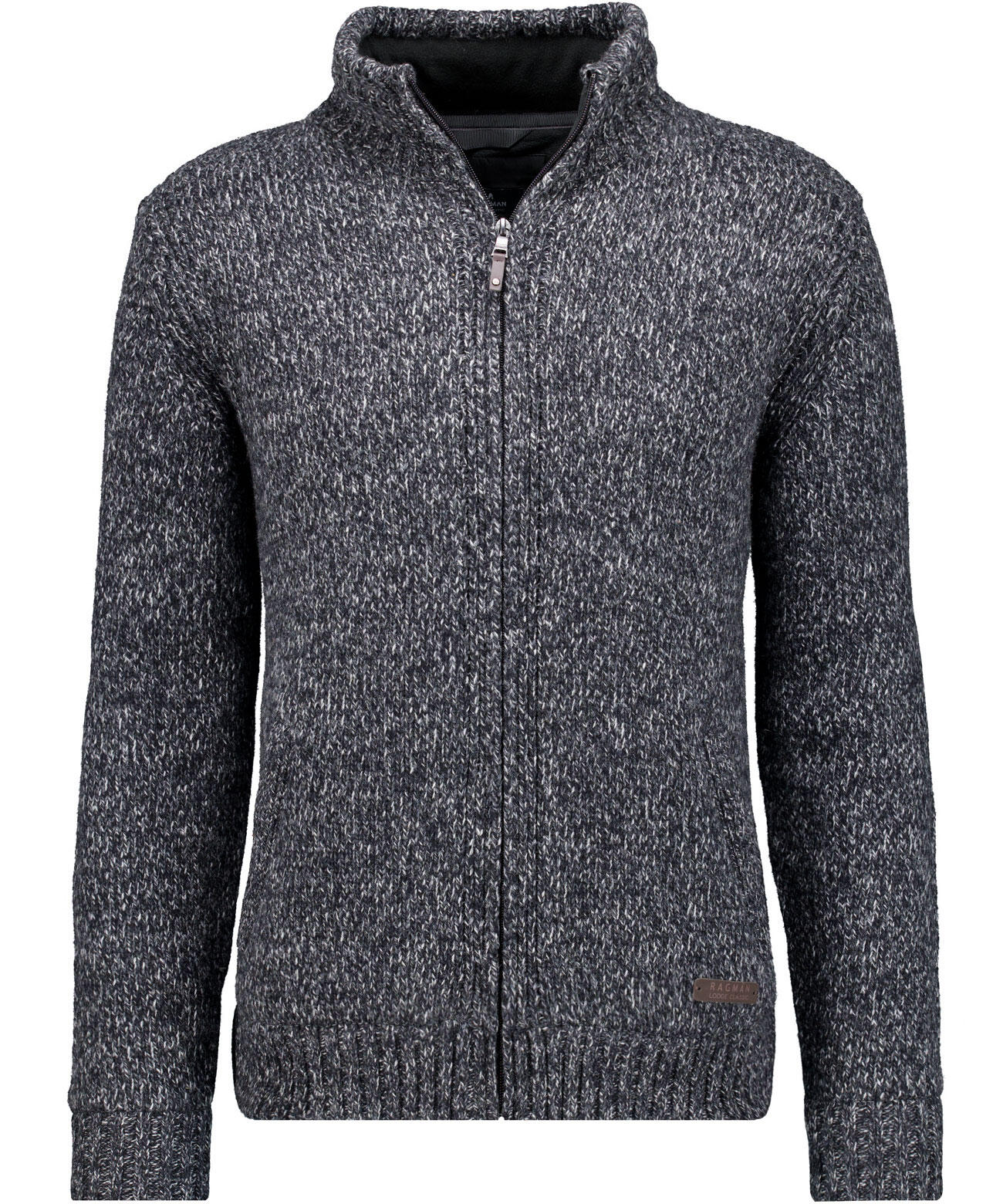RAGMAN - Cardigan mit Fleece-Innenfutter grau-melange - Gr. - XL von RAGMAN