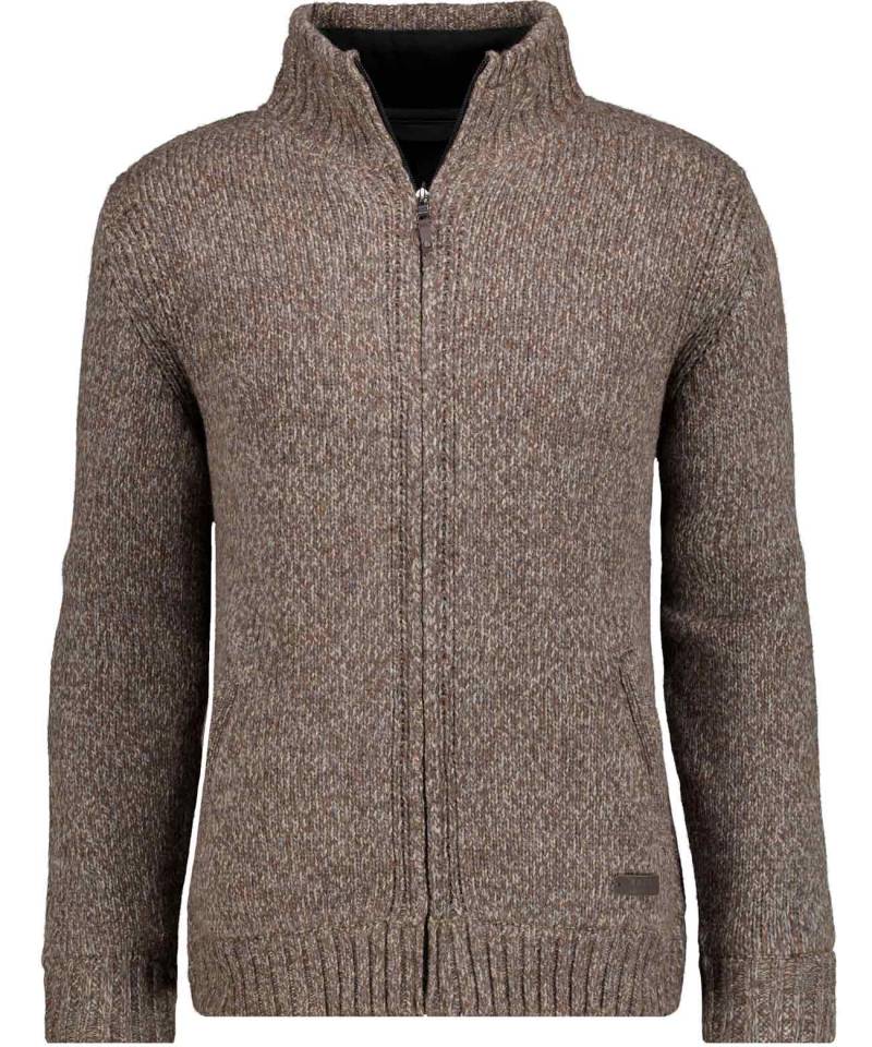 RAGMAN - Cardigan mit Fleece-Innenfutter mokka - Gr. - XXL von RAGMAN