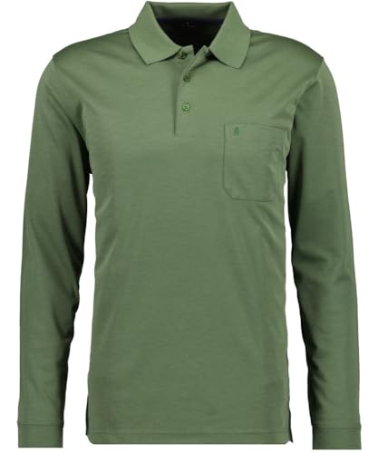 RAGMAN Herren Softknit-Polo mit Brusttasche, Langarm XXL, Khaki-336 von RAGMAN