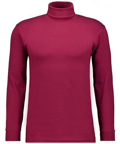 RAGMAN Herren Basic Rollkragenshirt Langarm Beere-620, 3XL von RAGMAN